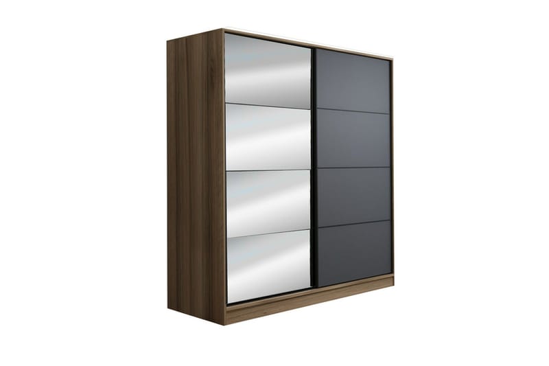 Fruitland Garderobe med Speil - Grå - Oppbevaring - Garderober & garderobesystem