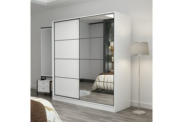 Fruitland Garderobe med Speil - Hvit - Oppbevaring - Garderober & garderobesystem