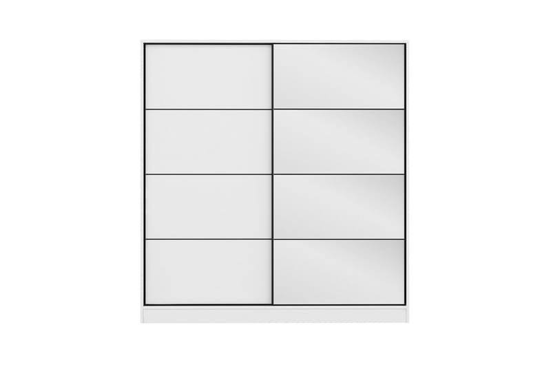 Fruitland Garderobe med Speil - Hvit - Oppbevaring - Garderober & garderobesystem