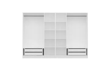 Fruitland Garderobe med Speil - Hvit - Oppbevaring - Garderober & garderobesystem