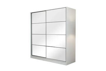 Fruitland Garderobe med Speil - Hvit - Oppbevaring - Garderober & garderobesystem