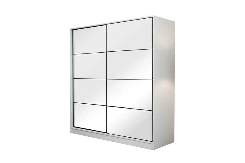 Fruitland Garderobe med Speil - Hvit - Oppbevaring - Garderober & garderobesystem