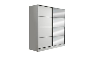 Fruitland Garderobe med Speil - Hvit - Oppbevaring - Garderober & garderobesystem