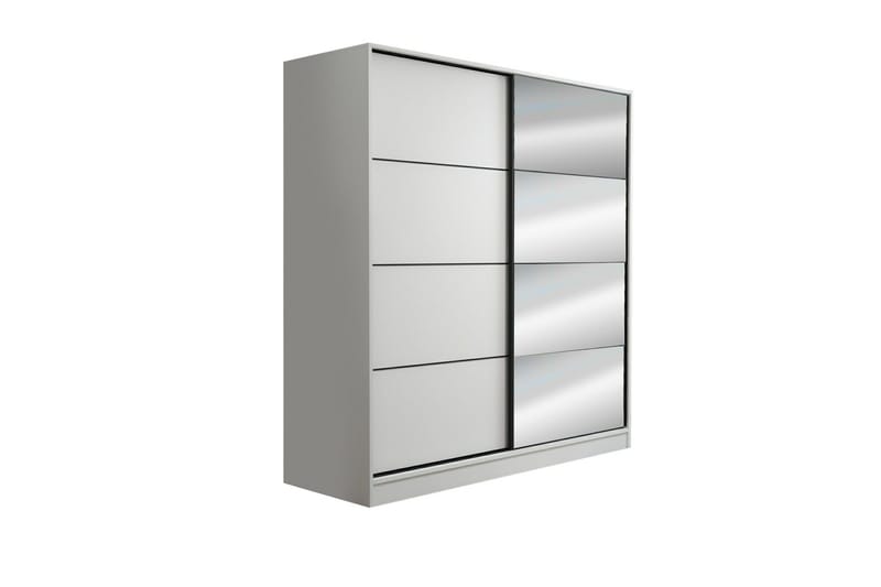 Fruitland Garderobe med Speil - Hvit - Oppbevaring - Garderober & garderobesystem