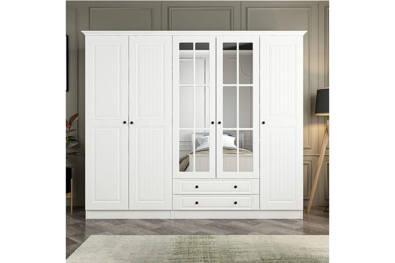 Fruitland Garderobe med Speil, Hvit