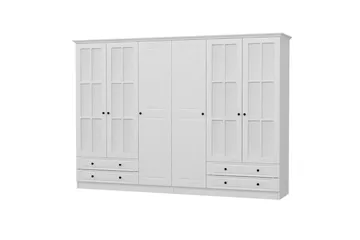 Fruitland Garderobe med Speil - Hvit - Oppbevaring - Garderober & garderobesystem