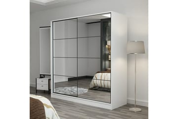 Fruitland Garderobe med Speil - Hvit - Oppbevaring - Garderober & garderobesystem