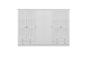 Fruitland Garderobe med Speil - Hvit - Oppbevaring - Garderober & garderobesystem