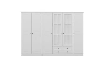 Fruitland Garderobe med Speil - Hvit - Oppbevaring - Garderober & garderobesystem