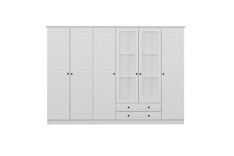 Fruitland Garderobe med Speil - Hvit - Oppbevaring - Garderober & garderobesystem