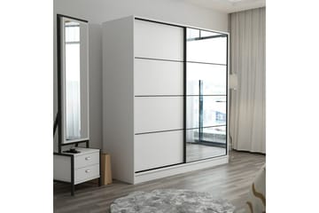 Fruitland Garderobe med Speil - Hvit - Oppbevaring - Garderober & garderobesystem