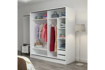 Fruitland Garderobe med Speil - Svart - Oppbevaring - Garderober & garderobesystem