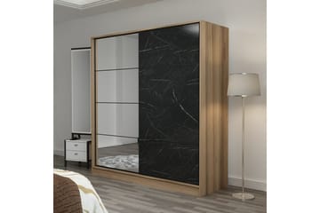 Fruitland Garderobe med Speil - Svart - Oppbevaring - Garderober & garderobesystem