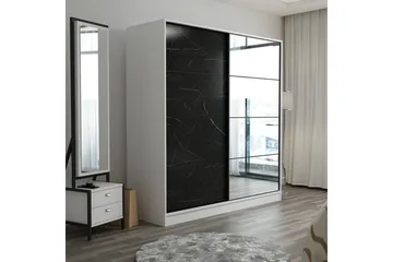 Fruitland Garderobe med Speil - Svart - Oppbevaring - Garderober & garderobesystem