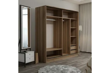 Fruitland Garderobe med Speil - Svart - Oppbevaring - Garderober & garderobesystem