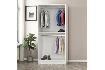 Fruitland Garderobeskap 90 cm i Malt Tre - Hvit - Oppbevaring - Garderober & garderobesystem