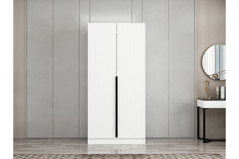 Fruitland Garderobeskap 90 cm i Tre - Hvit - Oppbevaring - Garderober & garderobesystem