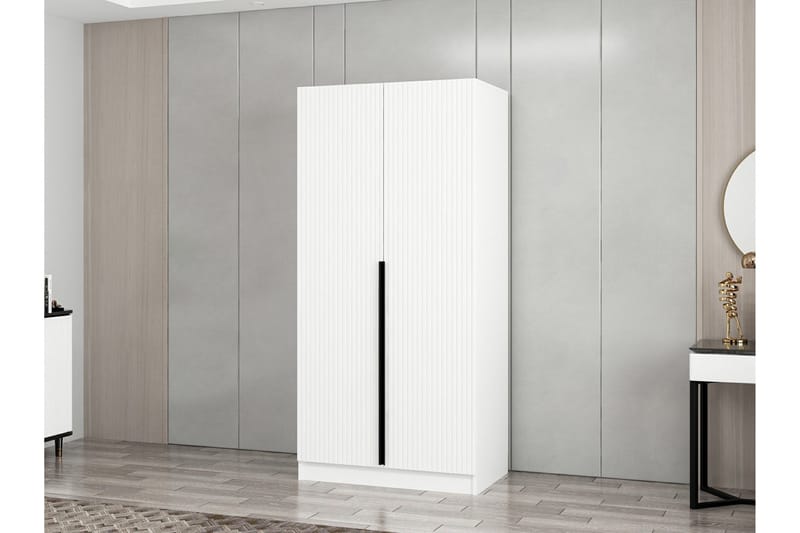 Fruitland Garderobeskap 90 cm i Tre - Hvit - Oppbevaring - Garderober & garderobesystem