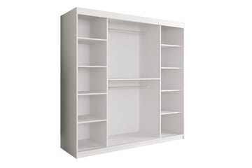 Garderob Marmesa 200 cm Marmormønster - Svart/Hvit/Gull - Oppbevaring - Garderober & garderobesystem