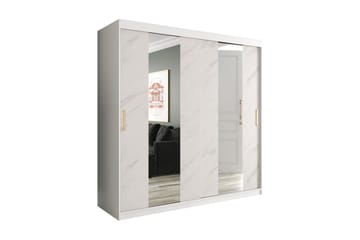 Garderob med Speil Midt Marmesa 200 cm Marmormønster