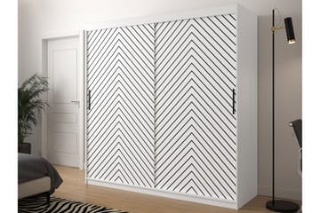 Garderobe 200 - Hvit|Svart - Oppbevaring - Garderober & garderobesystem