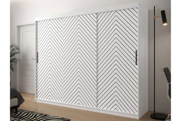 Garderobe 250 - Hvit|Svart - Oppbevaring - Garderober & garderobesystem
