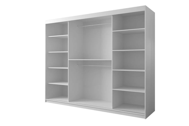 Garderobe 250 - Hvit|Svart - Oppbevaring - Garderober & garderobesystem