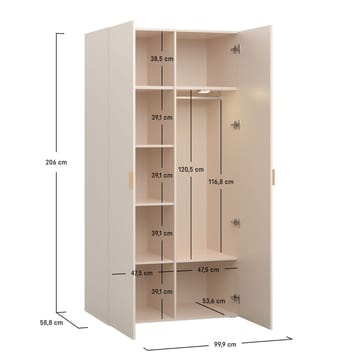 Garderobe 4 You Fresh 2 Dører - Eik - Oppbevaring - Garderober & garderobesystem