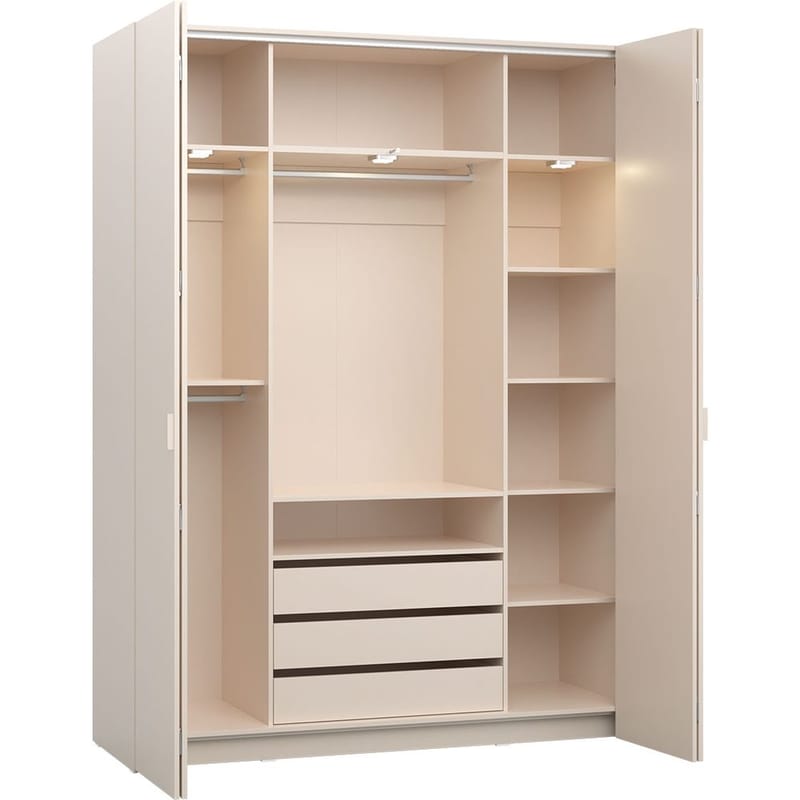 Garderobe 4 You Fresh 4 Dører - Sandbeige, 240,6 cm - Oppbevaring - Garderober & garderobesystem