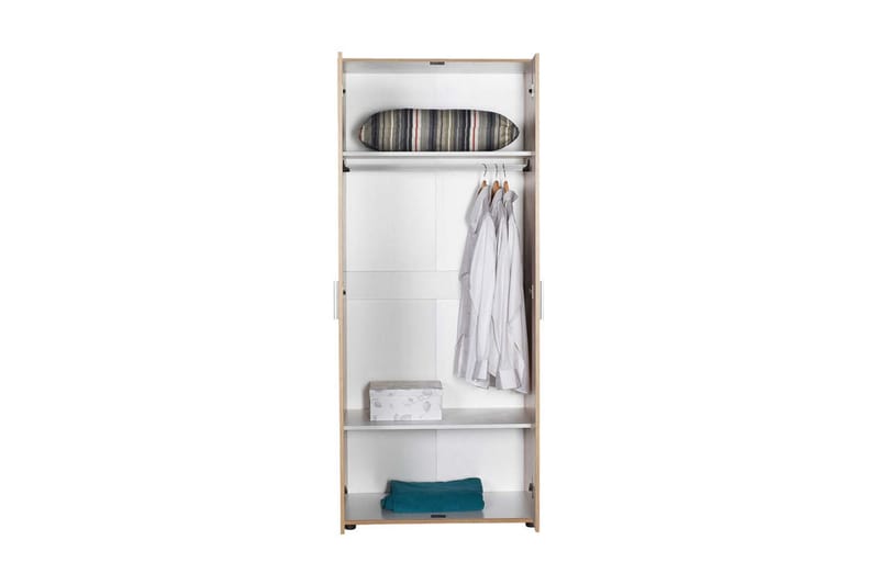 Garderobe 80x187 cm - Natur - Garderober & garderobesystem - Garderobeskap