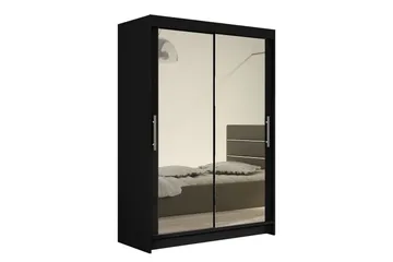 Garderobe Aldo Skyvedører Speil - Svart - Oppbevaring - Garderober & garderobesystem