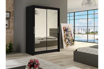 Garderobe Aldo Skyvedører Speil - Svart - Oppbevaring - Garderober & garderobesystem