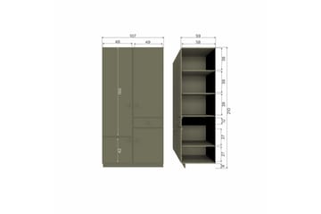 Garderobe Alfie - 107 cm - Oppbevaring - Garderober & garderobesystem