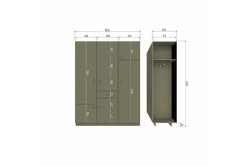 Garderobe Alfie - 160 cm - Oppbevaring - Garderober & garderobesystem