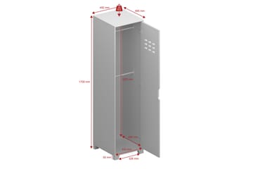 Garderobe Alsterfors 47x47 cm - Grå - Oppbevaring - Garderober & garderobesystem