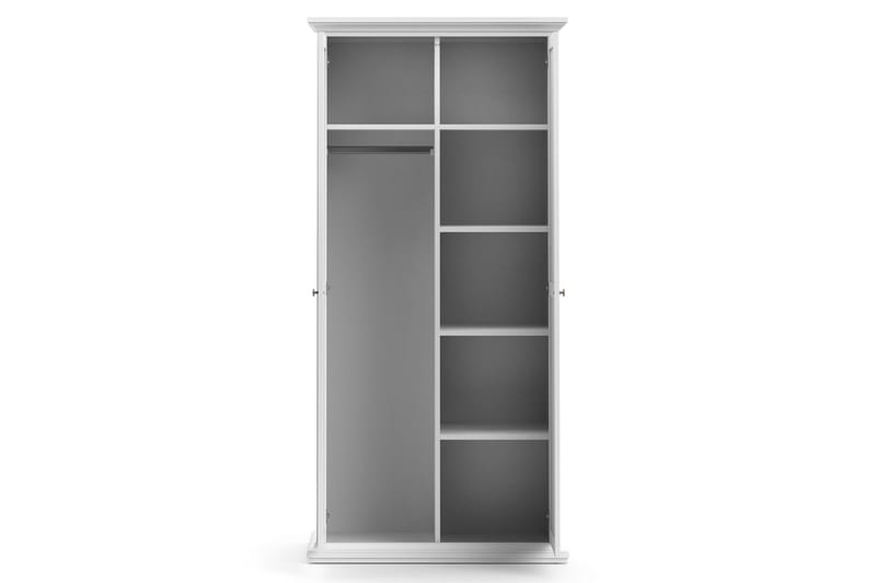 Garderobe Anjou 96 cm 2 Dører - Hvit - Oppbevaring - Garderober & garderobesystem