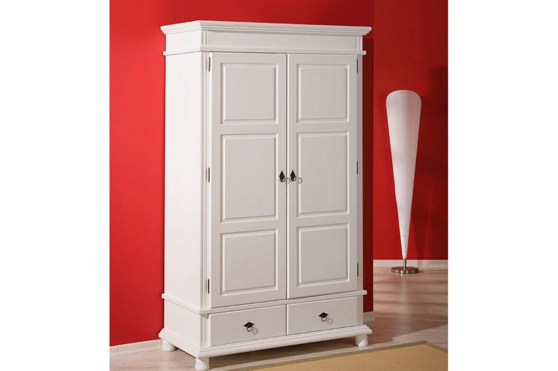 Garderobe Attina 116 cm - Hvit - Oppbevaring - Garderober & garderobesystem