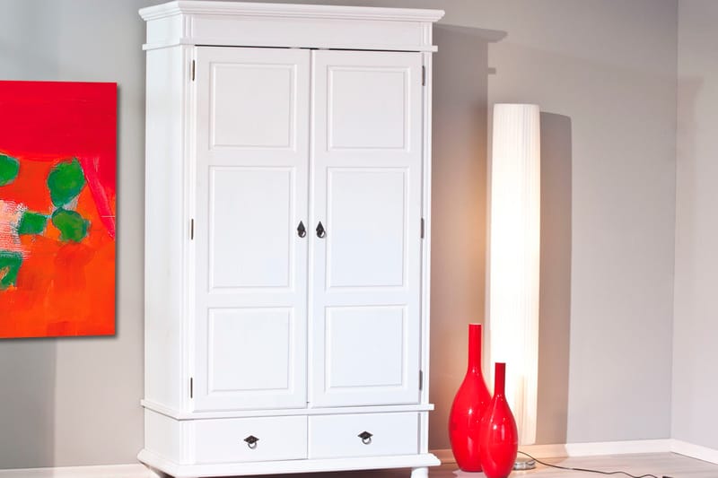 Garderobe Attina 116 cm - Hvit - Oppbevaring - Garderober & garderobesystem