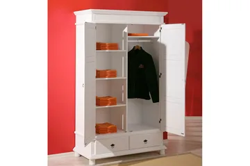 Garderobe Attina 116 cm - Hvit - Oppbevaring - Garderober & garderobesystem