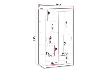 Garderobe Barriga 120 cm - Natur - Oppbevaring - Garderober & garderobesystem