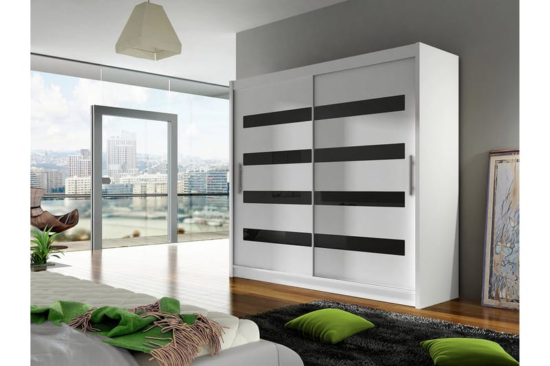 Garderobe Bega 180x57x215 cm - Hvit - Oppbevaring - Garderober & garderobesystem