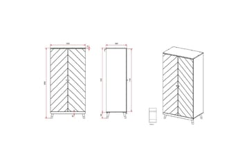 Garderobe Billy Hvit 2-dørs - 2-dørs - Oppbevaring - Garderober & garderobesystem
