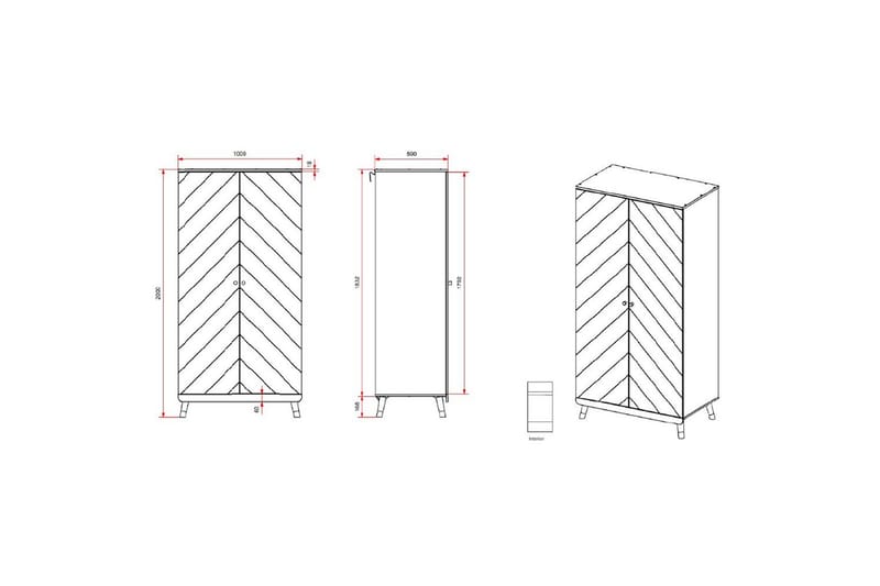 Garderobe Billy Hvit 2-dørs - 2-dørs - Oppbevaring - Garderober & garderobesystem