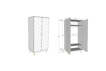 Garderobe Billy Hvit 2-dørs - 2-dørs - Oppbevaring - Garderober & garderobesystem