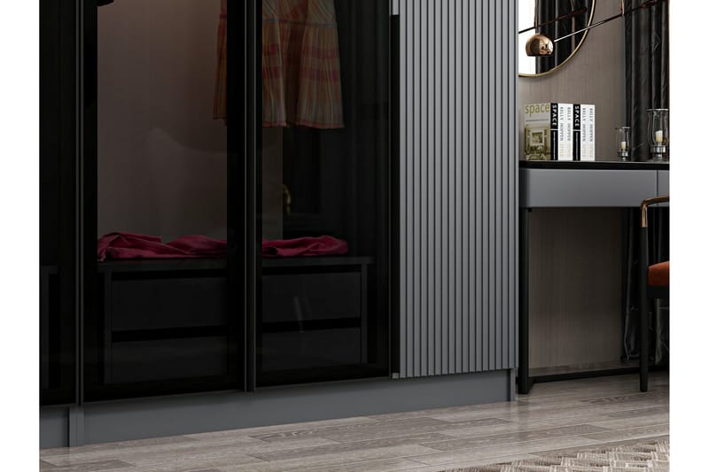 Garderobe Cambrian 225 cm - Antrasitt - Garderober & garderobesystem - Garderobeskap