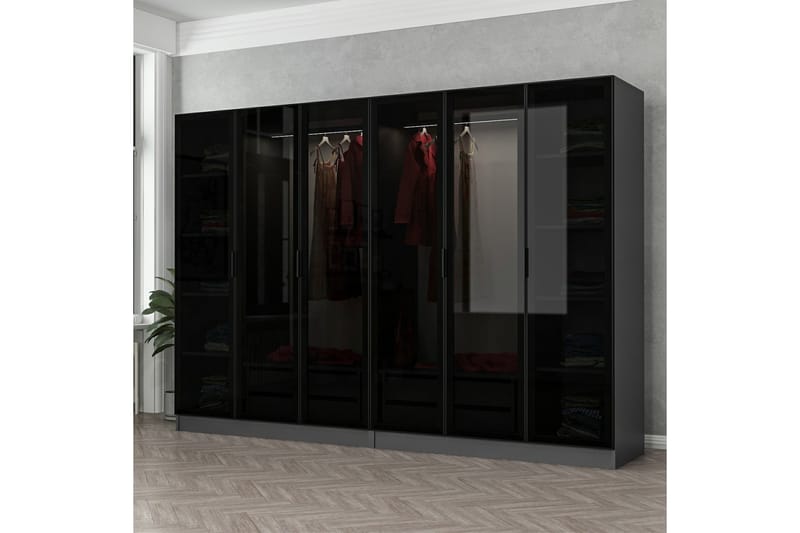 Garderobe Cambrian 270 cm - Antrasitt - Garderober & garderobesystem - Garderobeskap