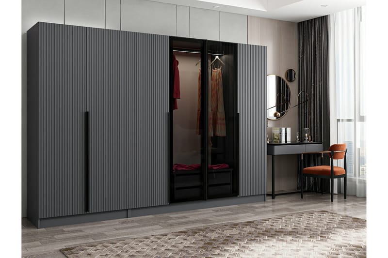 Garderobe Cambrian 270 cm - Antrasitt - Garderober & garderobesystem - Garderobeskap