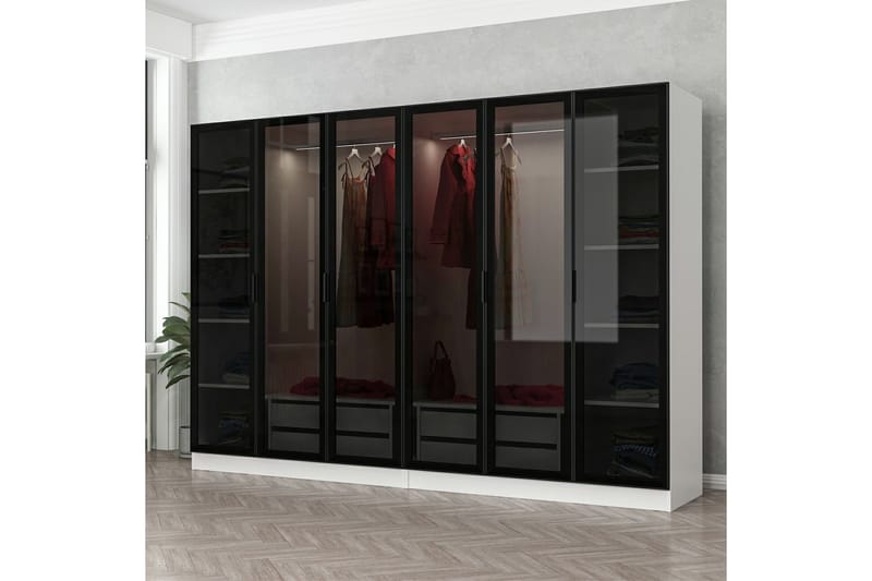 Garderobe Cambrian 270 cm - Hvit - Garderober & garderobesystem - Garderobeskap