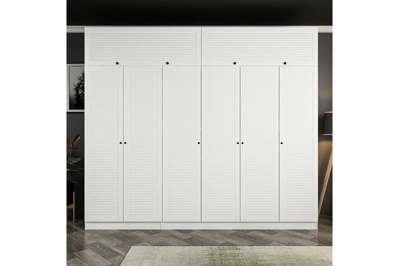 Garderobe Cambrian 270 cm - Hvit - Garderober & garderobesystem - Garderobeskap