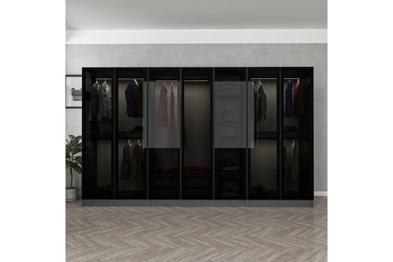 Garderobe Cambrian 315 cm - Antrasitt - Garderober & garderobesystem - Garderobeskap